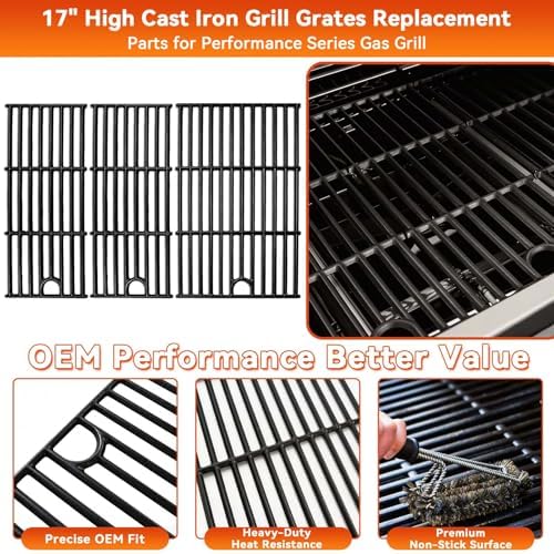 463365021 Cast Iron Grill Grates for Charbroil Performance 4 Burner - Image 2