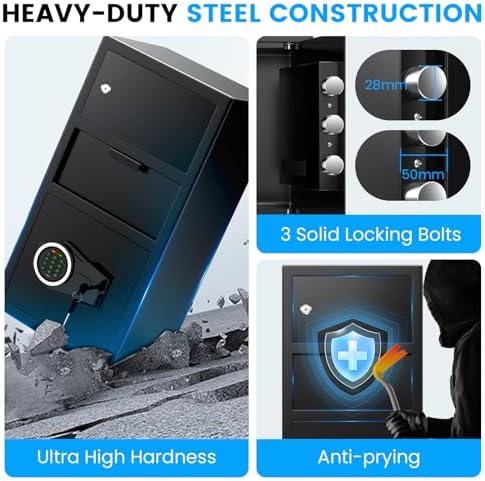 27.56" Depository Drop Safe with Slot, Digital Lock Key for Business - Image 4