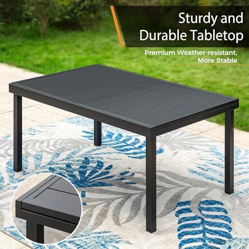 MIXPATIO Outdoor Expandable Table for 6-8, Large Metal Dining Table - Image 7