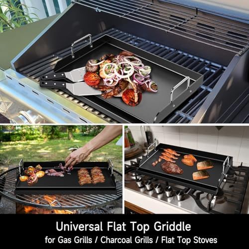 23" x 16" Nonstick Griddle for Gas Grill, Universal Compatible - Image 4