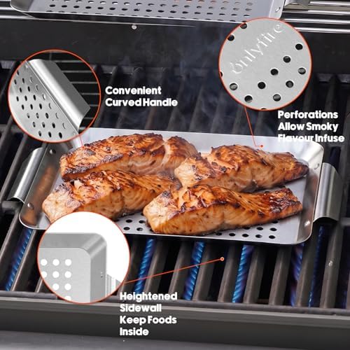 Onlyfire Stainless Steel Perforated Grill Baskets, 3 Pack - Image 3