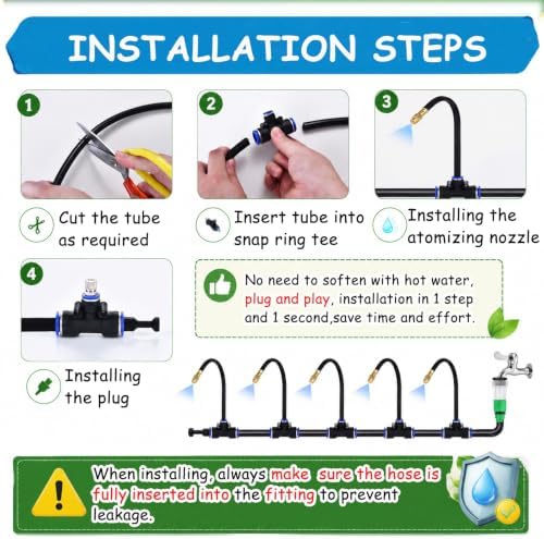 High Pressure Patio Mist Cooling System - Efficient Drip Irrigation Kits for Outdoor Cooling, Garden Use, and Summer Comfort - Image 3