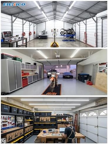 ELEKICO 8' Led Shop Lights,Super Bright 19500LM 100W 5000K 8FT Led Shop Light, Linkable 8FT Garage Ceiling Lights for Garage Ceiling Workshop Warehouse - Image 3