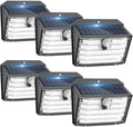 Solar Motion Lights Outdoor, Ultra Bright Solar Fence Lights with Motion Sensor, IP65 Waterproof Security Light 3 Modes, 270° Lighting Angle, Wall Lights for Deck Patio Fence Garage Door (6 Packs) by Claoner