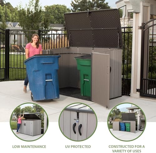 Lifetime Horizontal Outdoor Storage Shed, 75 Cu. Ft. Capacity - Image 2