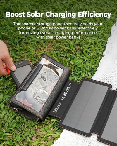 BLAVOR Portable Foldable Solar Charging Pack 10W, Built-in Charging Cable - Image 7