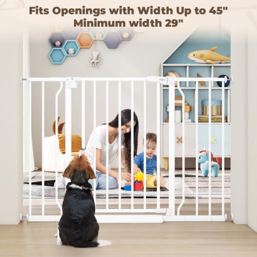 29"-45" Baby Gate for Stairs & Doorways, Auto Close Dog Gate Indoor - Image 6