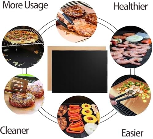 Set of 8 Grill Mats for Outdoor Gas Grill, 15.75 x 13 Inch - Image 6