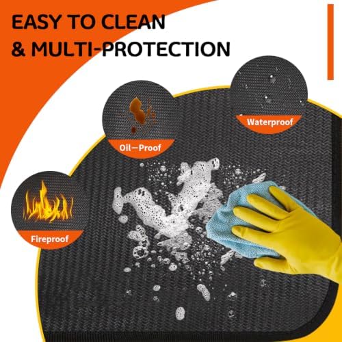 kaidun 48 x 30 Inch Under Grill Mats for Outdoor Grill, Fireproof BBQ Mat - Image 4