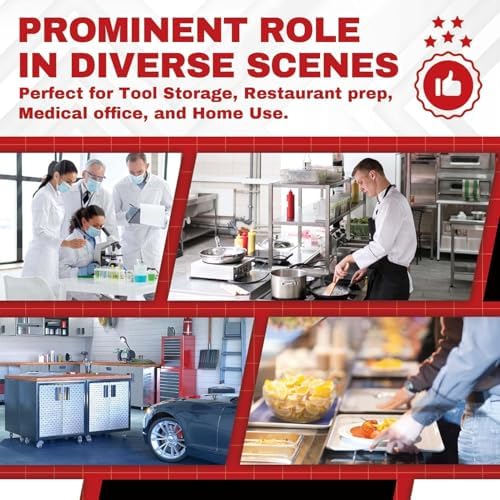 DuraSteel 30x24 NSF Stainless Steel Cart Work Table - Heavy Duty Rolling Food Prep Table - Metal Utility Cart on Wheels Caster, Grill Stand Microwave Outdoor Kitchen Tables Countertop Island Large Top - Image 6