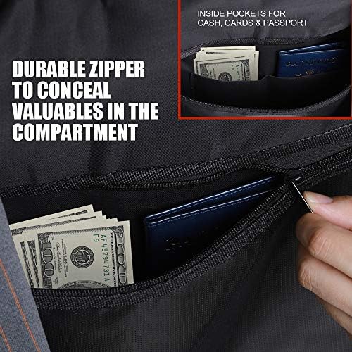 ROLOWAY Hanger Diversion Fireproof Safe, Hidden Compartment for Home & Travel, Secret Safe for Cash Hiding Under Clothes with Small Fireproof Bag - Image 6