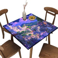 Square Card Tablecloth, Medieval Fantasy Pattern Printed on Stain Resistant Folding Table Cover, Use for Kitchen Patio Restaurant, Fit for 36" x 36" Square Tables by JRBSZMI2