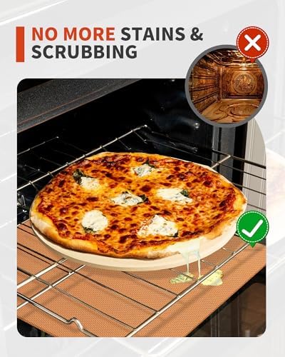 3 Pack Oven Liners for Bottom of Oven, 17x25" Large Heavy Duty Non-Stick Reusable Oven Mat for Electric, Gas, Toaster & Convection Ovens - BPA & PFOA Free, Dishwasher Safe, Kitchen Essentials, Copper - Image 3