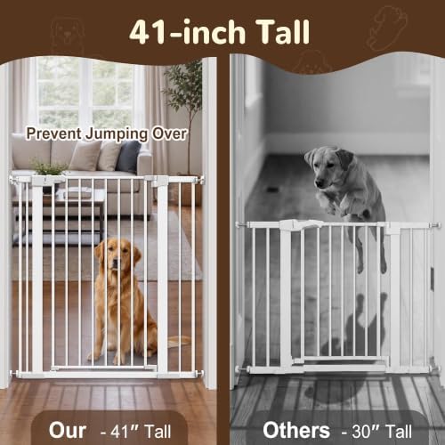 41” Extra Tall Pet Gates for Doorways 29.7-40.6" Wide Baby Gates - Image 2