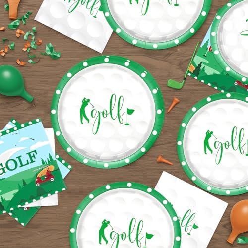 40pcs Golf Themed Birthday Party Supplies Golf Paper Plates and Napkins - Image 5