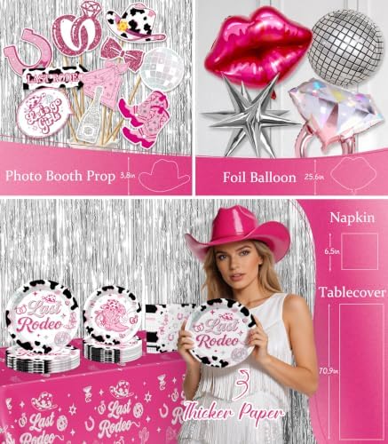 Cocomigo 257PCS Last Rodeo Bachelorette Decorations Serves 25 - Image 5