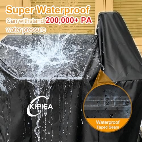 Kipiea 600D Heavy Duty Pellet Grill Cover for Pit Boss Austin XL & Rancher XL, Waterproof Wood Pellet Smoker Cover with Windproof Buckles, UV Resistant, No Tear, No Fading - Image 3