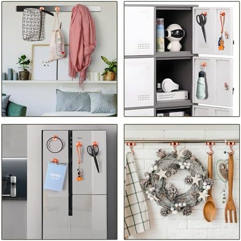 VNDUEEY Magnetic Hooks, 80 Lbs Super Earth Magnets Hooks for Hanging, Strong Neodymium Magnets with Hooks for Cruise, Magnet Metal Hook for Kitchen, Refrigerator, Grill (Rose, 10 Pack) - Image 7