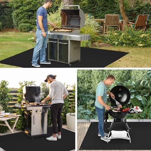 TOHONFOO Large Grill Mats for Outdoor Grill Deck Protector 60 x 48 x 0.02in - Image 6