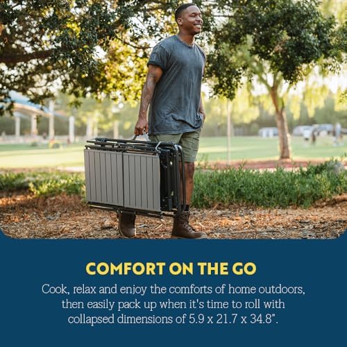 GCI OUTDOOR Master Cook Station | Portable Folding Kitchen Table with Soft Shell Sink, Heat Resistant Tabletop & Telescoping Lanter Pole, Perfect for Camping Trips - Image 7