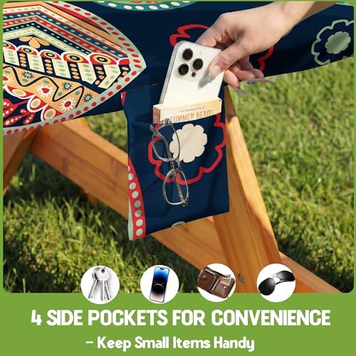 Picnic Table Cover with Bench Covers Table Cloth Tablecover Camping Essentials Camp Must Haves Camper Gear Outdoor Accessories River Water Motorhome Trailer Tent Rv Car Travel Activities Accessary Set - Image 5