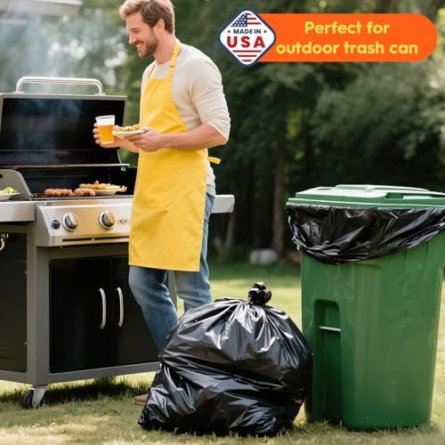 Delxo 55-60 Gallon Trash Bags, 100 Count, 38×58' Large Black Garbage Bags - Image 6