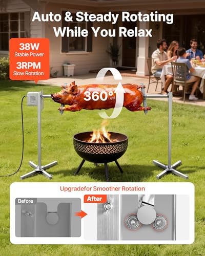 VEVOR Rotisserie Grill, 56" N Electric Rotisserie Grill Kit - Image 2