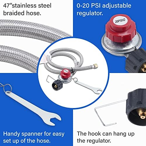 ARC Stainless Steel Propane Burner for Outdoor Large Batch Cooking,200K BTU High-Pressure,16.5"Wx16.5"H for Large Batch Cooking,10-inch Cast-Iron Burner - Image 4
