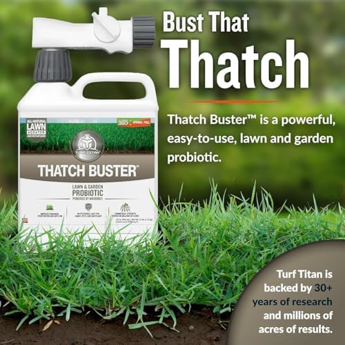 Turf Titan Thatch Buster Lawn Aerator & Grass Dethatcher (1 Gallon) – All-Natural Liquid Soil Loosener & Conditioner for Green Grass – Healthy Soil in 45 Days – Covers Up to 24,000 Sq Ft - Image 2