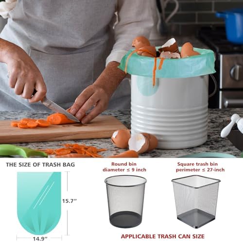 AYOTEE 1.2 Gallon Small Trash Bags Plant-based Mini Garbage Bags, 125 Count - Image 2