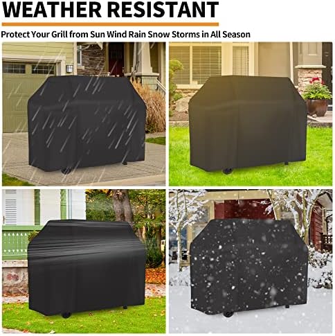 NEXCOVER Gas Grill Cover- 65" Waterproof BBQ Cover, UV Resistant Barbecue Cover, Easy On & Off, Fade Resistant & Dustproof Barbeque Smoker Cover for Brinkmann Char-Broil Weber Nexgrill and More. - Image 5