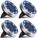 btfarm 4 Pack Solar Lights Outdoor Waterproof, 8 LED Solar Ground Lights by btfarmdecorativelighting