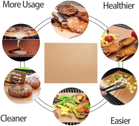Copper Grill Mats for Gas Grill, Set of 7, 15.75 x 13 Inch - Image 4