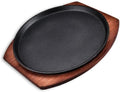 Cast Iron Fajita Plate, Skillet Pan, Steak Plate, Griddle Grill Pan (9 inch with Base) by YYJINGYOU
