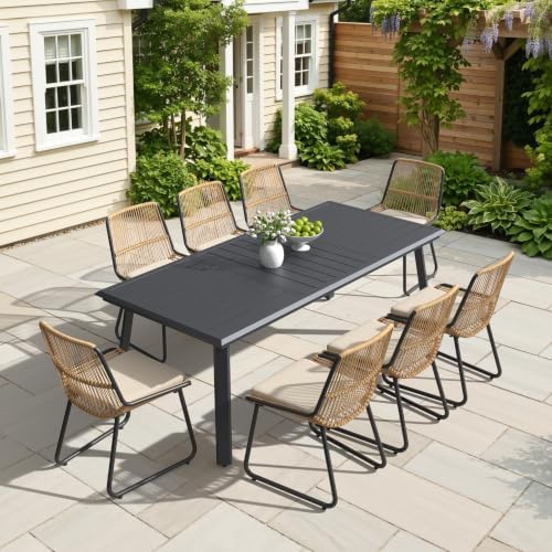 Pellebant Aluminum Outdoor Dining Table for 8 Person - Image 3