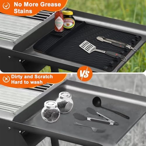 Silicone Grill Mat for Flat Top, Heat Resistant Griddle Tool Mat, Black - Image 5