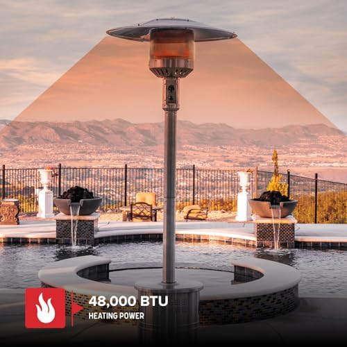 Nexgrill Sundara 92" Stainless Steel Propane Patio Heater with 48,000 BTUs - Image 2