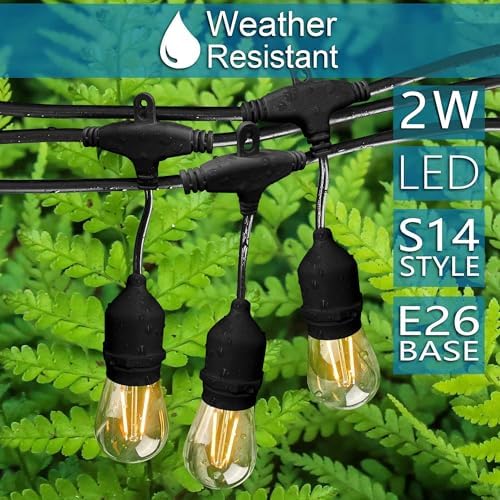 Banord Outdoor String Lights 96FT(2x48FT), Commercial Grade Patio Lighting - Image 3