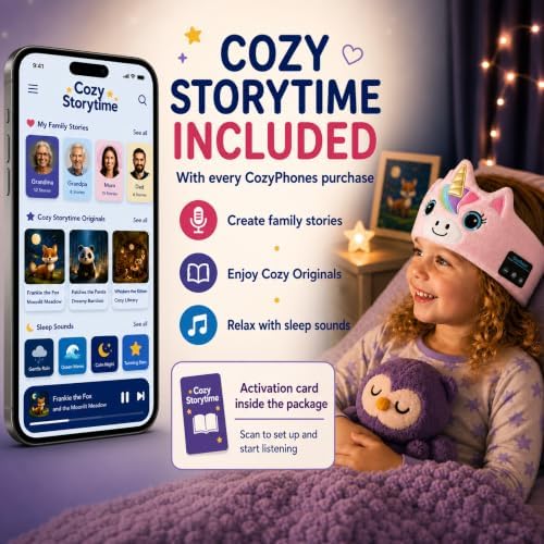 CozyPhones Toddler Headphones Wireless, Kids Bluetooth Earphones, Safe Volume - Wired School Headphones for Kids with 3.5 MM Jack and Travel Bag - Toddler Airplane Accessories for Boys & Girls - Fox - Image 2