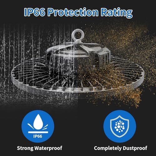 200W UFO High Bay LED Shop Lights, 6 Pack, 29000 LM, 5000K, AC110-277V - Image 6