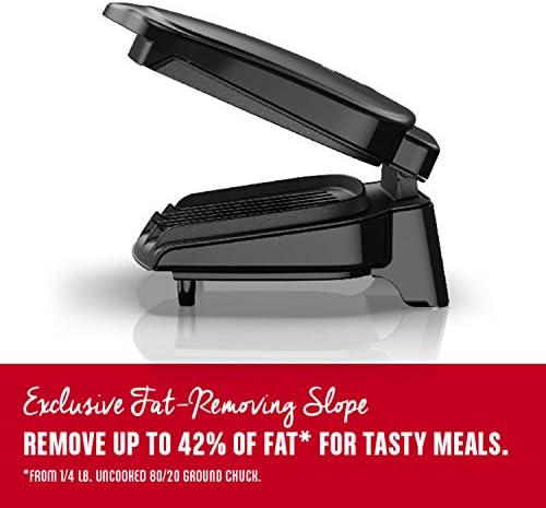 George Foreman 2-Serving Classic Plate Electric Indoor Grill and Panini Press,Black,Small Compact Size,GR10B,(Pack of 2) - Image 6