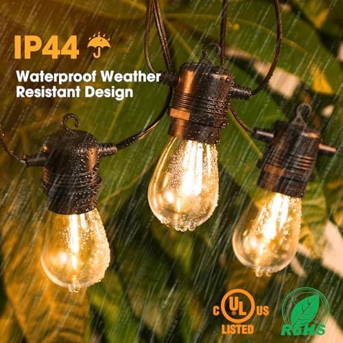 GvvooHome Outdoor String Lights, 36FT LED Waterproof Patio Lights - Image 5