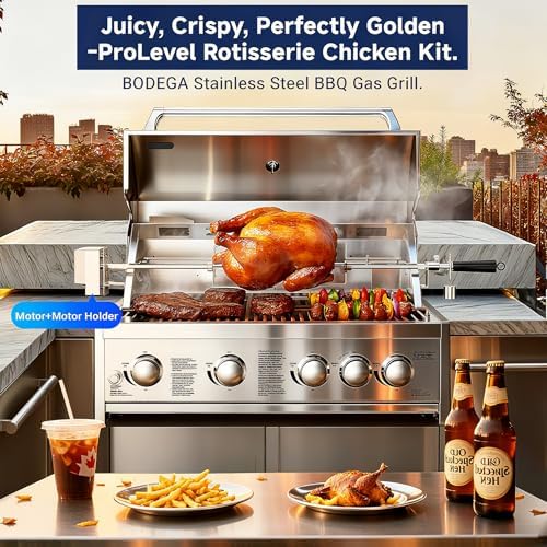 BODEGA Stainless Steel Outdoor Drawer Cabinets for 30 Inch Outdoor Kitchen Propane Gas Grill with 2 Drawers and Propane Tank Storage, Rotisserie Chicken Fork Kit, Use for Backyard BBQ, Camping, RV. - Image 3