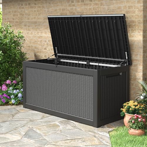 KAMABOKO Outdoor Storage Box, 330 Gallon Deck Box Outdoor Waterproof by KAMABOKO