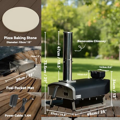 Automatic Rotating Stone Wood Pellet Pizza Oven for Outdoor - Image 2