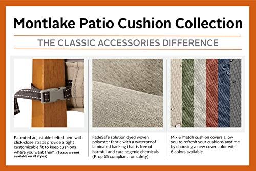 Classic Accessories Montlake Water-Resistant 25 x 22 x 4 Inch Patio Lounge Back Cushion, Heather Grey, Outdoor Loveseat Cushions - Image 4