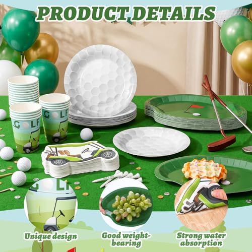 Suclain 150 Pcs Golf Party Tablewear, Golf Cart Party Supplies - Image 3