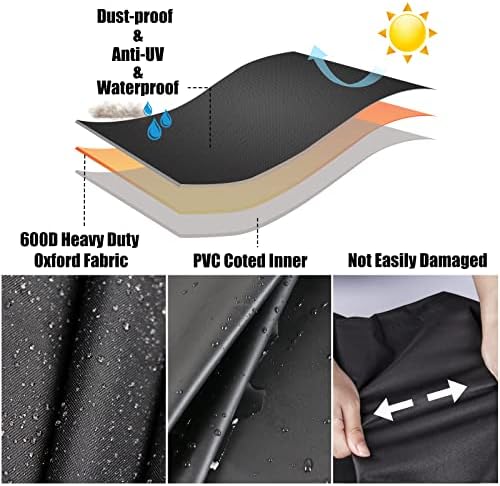 70" Patio Table Cover, Outdoor Waterproof Dining Table Cover 70x33x28 in - Image 6