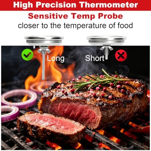 Grill Thermometer Temperature Gauge for Chargriller 5050 5650, 2 inch Dia - Image 4