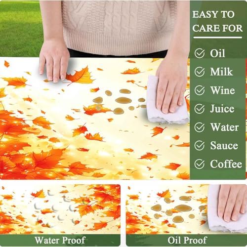 CAPSCEOLL Fitted Picnic Table Cover with Bench Covers 5ft - Fall Maple - Image 3